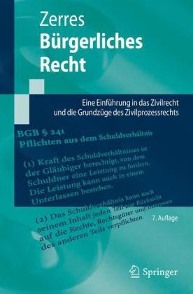 Thomas Zerres - Bürgerliches Recht Eine Einführung in das Zivilrecht und die Grundzüge des Zivilprozessrechts