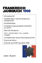 Lotha Albertin, Lothar Albertin, Wolfgan Asholt, Wolfgang Asholt, Hans Manfr Bock, Hans Manfred Bock... - Frankreich-Jahrbuch 1998