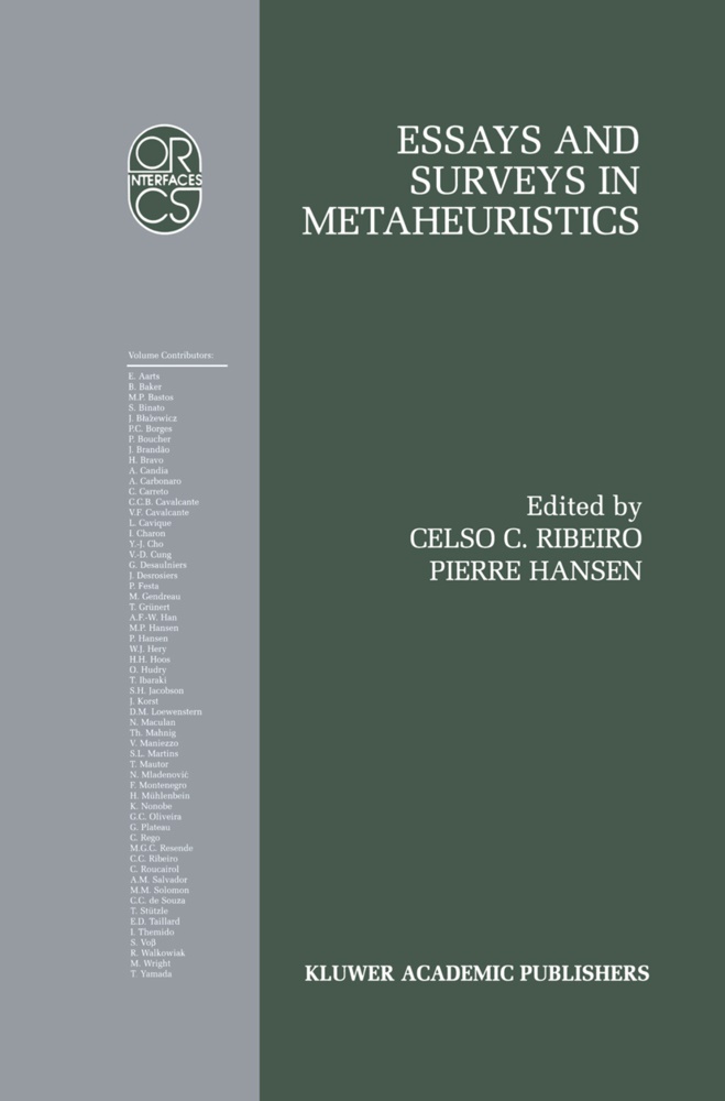 Cels C Ribeiro, Celso C Ribeiro, Celso C. Ribeiro, Hansen, Hansen, … - Essays and Surveys in Metaheuristics