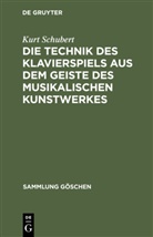 Kurt Schubert - Die Technik des Klavierspiels aus dem Geiste des musikalischen Kunstwerkes