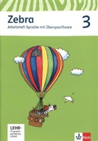 Zebra: 3. Schuljahr, Arbeitsheft Sprache mit CD-ROM
