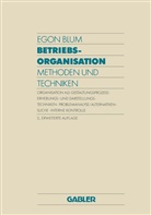 Egon Blum - Betriebsorganisation