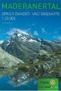  Kanton Uri - Wander- und Bikekarte Maderanertal - Wassen, Gurtnellen, Silenen, Erstfeld