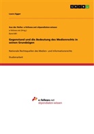 Laura Egger - Gegenstand und die Bedeutung des Medienrechts in seinen Grundzügen