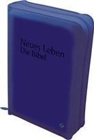Bibelausgaben: Neues Leben. Die Bibel. Taschenausgabe. italienisches Kunstleder blu, Reißverschluss