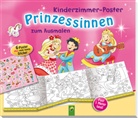 Prinzessinnen Kinderzimmer-Poster zum Ausmalen
