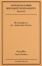 Sonja Emmel, G. T. Fechner, Gustav Th Fechner, Gustav Th. Fechner, Gustav Theodor Fechner, Monika Lutz... - Ostwalds Klassiker der exakten Wissenschaften - Bd. 244: Das Grundgesetz des elektrischen Stromes (Ohm, Fechner)