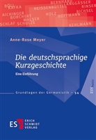Anne-R Meyer, Anne-Rose Meyer, Anne-Rose (PD Dr.) Meyer - Die deutschsprachige Kurzgeschichte