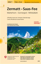 Bundesamt für Landestopografie swisstopo, Bundesam für Landestopografie swisstopo, Bundesamt für Landestopografie swisstopo - Landeskarte der Schweiz: Zermatt - Saas-Fee