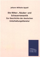 Johann W. Appell, Johann Wilhelm Appell - Die Ritter-, Räuber- und Schauerromantik