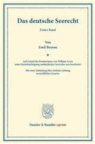Emil Boyens, Willia Lewis, William Lewis - Das deutsche Seerecht. Bd.1