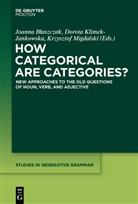 Joanna Blaszczak, Dorot Klimek-Jankowska, Dorota Klimek-Jankowska, Krzysztof Migdalski - How Categorical are Categories?
