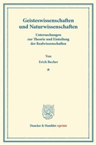 Erich Becher - Geisteswissenschaften und Naturwissenschaften.