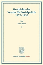 Franz Boese - Geschichte des Vereins für Sozialpolitik 1872-1932