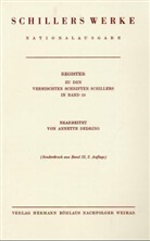 Friedrich Schiller, Friedrich von Schiller - Schillers Werke, Nationalausgabe: Register zu den Vermischten Schriften Schillers in Band 22