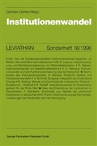 Gerhar Göhler, Gerhard Göhler - Institutionenwandel