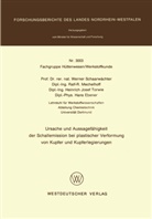 Werne Schaarwächter, Werner Schaarwächter - Ursache und Aussagefähigkeit der Schallemission bei plastischer Verformung von Kupfer und Kupferlegierungen
