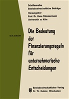 Knut Schacht - Die Bedeutung der Finanzierungsregeln für unternehmerische Entscheidungen