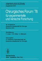 H -D Röher u a, H. Junghanns, Linder, F Linder, F. Linder, U. Mittmann... - 95. Kongreß der Deutschen Gesellschaft für Chirurgie, München, 3. bis 6. Mai 1978