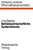 Jörg Baetge - Betriebswirtschaftliche Systemtheorie