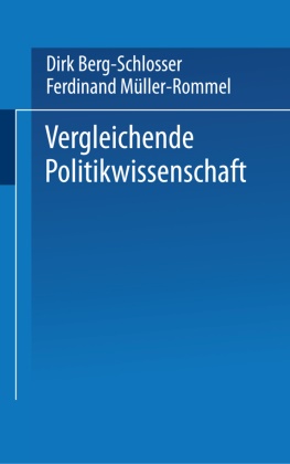 Dir Berg-Schlosser, Dirk Berg-Schlosser, Müller-Rommel, Müller-Rommel, Ferdinand Müller-Rommel - Vergleichende Politikwissenschaft