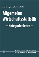 Ingeborg Esenwein-Rothe - Allgemeine Wirtschaftsstatistik - Kategorienlehre -