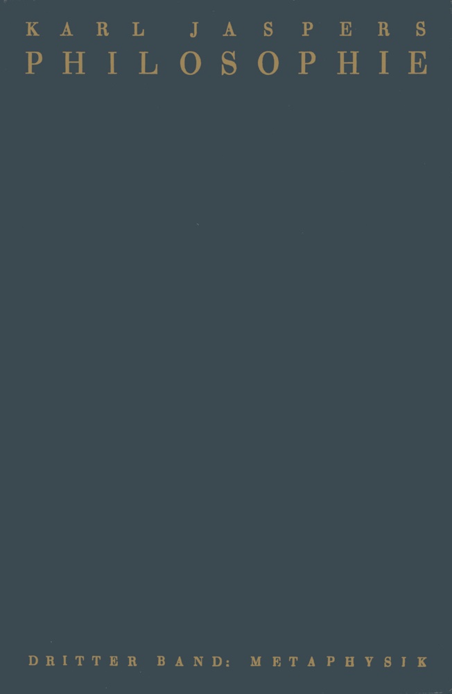 Karl Jaspers, Kar Jaspers, Karl Jaspers - Metaphysik