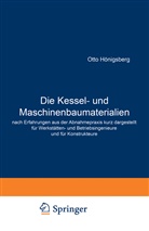 Otto Hönigsberg - Die Kessel- und Maschinenbaumaterialien nach Erfahrungen aus der Abnahmepraxis kurz dargestellt für Werkstätten- und Betriebsingenieure und für Konstrukteure