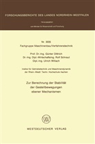 Günter Dittrich - Zur Berechnung der Stabilität der Gestellbewegungen ebener Mechanismen