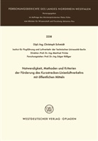Christoph Schmidt - Notwendigkeit, Methoden und Kriterien der Förde rung des Kurzstrecken-Linienluftverkehrs mit öffentlichen Mitteln