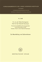 Dieter Ewringmann - Zur Beurteilung von Subventionen