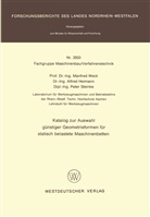 Manfred Weck - Katalog zur Auswahl günstiger Geometrieformen für statisch belastete Maschinenbetten