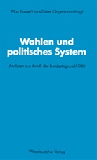 Ma Kaase, Max Kaase, Klingemann, Klingemann, Hans-Dieter Klingemann - Wahlen und politisches System