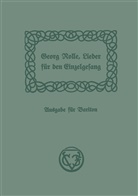Georg Rolle - Lieder für den Einzelgesang