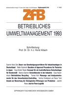 Hors Albach, Horst Albach - Betriebliches Umweltmanagement 1993