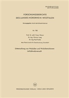 Franz Wever - Untersuchung von Walzölen und Walzölemulsionen im Kaltwalzversuch