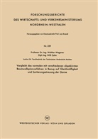 Walther Wegener - Vergleich des normalen mit verschiedenen abgekürzten Baumwollspinnverfahren in Bezug auf Gleichmäßigkeit und Sortierungsstreuung der Garne