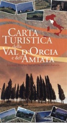 Carta turistica della Val d'Orcia. Tourist map of the Orcia Valley