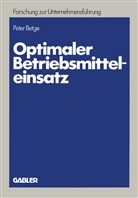 Peter Betge - Optimaler Betriebsmitteleinsatz
