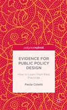 P Coletti, P. Coletti, Paola Coletti - Evidence for Public Policy Design