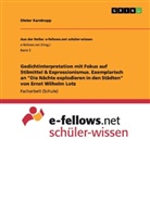 Lucas Bosan, Dieter Karstropp - Gedichtinterpretation mit Fokus auf Stilmittel & Expressionismus. Exemplarisch an "Die Nächte explodieren in den Städten" von Ernst Wilhelm Lotz