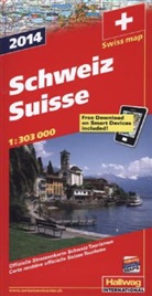 Hallwag Straßenkarten: Schweiz Suisse 2014 1:303 000