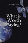 David Rosenfeld - What Is Worth Saying?