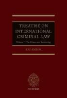 Kai Ambos, Kai (Professor of Criminal Law Ambos - Treatise on International Criminal Law