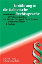 cavagnol, Stefani Cavagnoli, Stefania Cavagnoli, Toniol, Silvi Toniolo, Silvia Toniolo... - Einführung in die italienische Rechtssprache. Introduzione all' Italiano giuridico