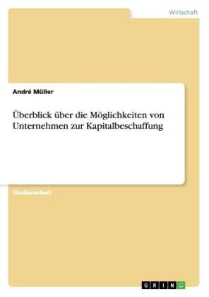André Müller - Überblick über die Möglichkeiten von Unternehmen zur Kapitalbeschaffung