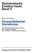 G¿nter Schm¿lders, Günter Schmölders - Personalistischer Sozialismus