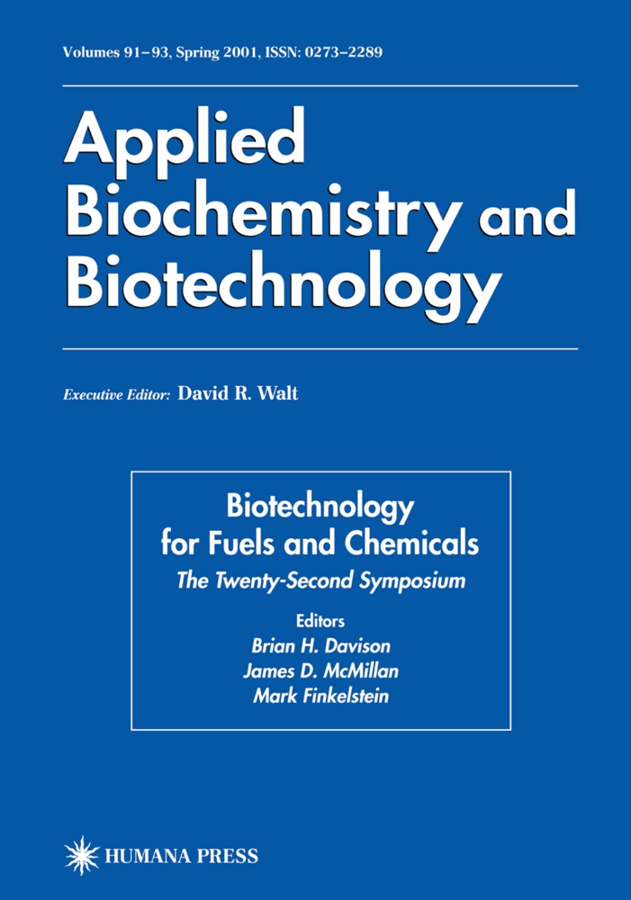 Jame D McMillan, James D McMillan, Brian H. Davison, Mark Finkelstein, James D. McMillan - Twenty-Second Symposium on Biotechnology for Fuels and Chemicals