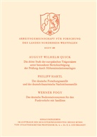 August Wilhelm Quick - Die dritte Stufe der europäischen Trägerrakete unter besonderer Berücksichtigung der Prüfung durch Höhensimulationsanlagen. Der deutsche Forschungssatellit und der deutsch-französische Nachrichtensate