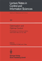 A. Auslender, Oettli, W Oettli, W. Oettli, J Stoer, J. Stoer... - Optimization and Optimal Control